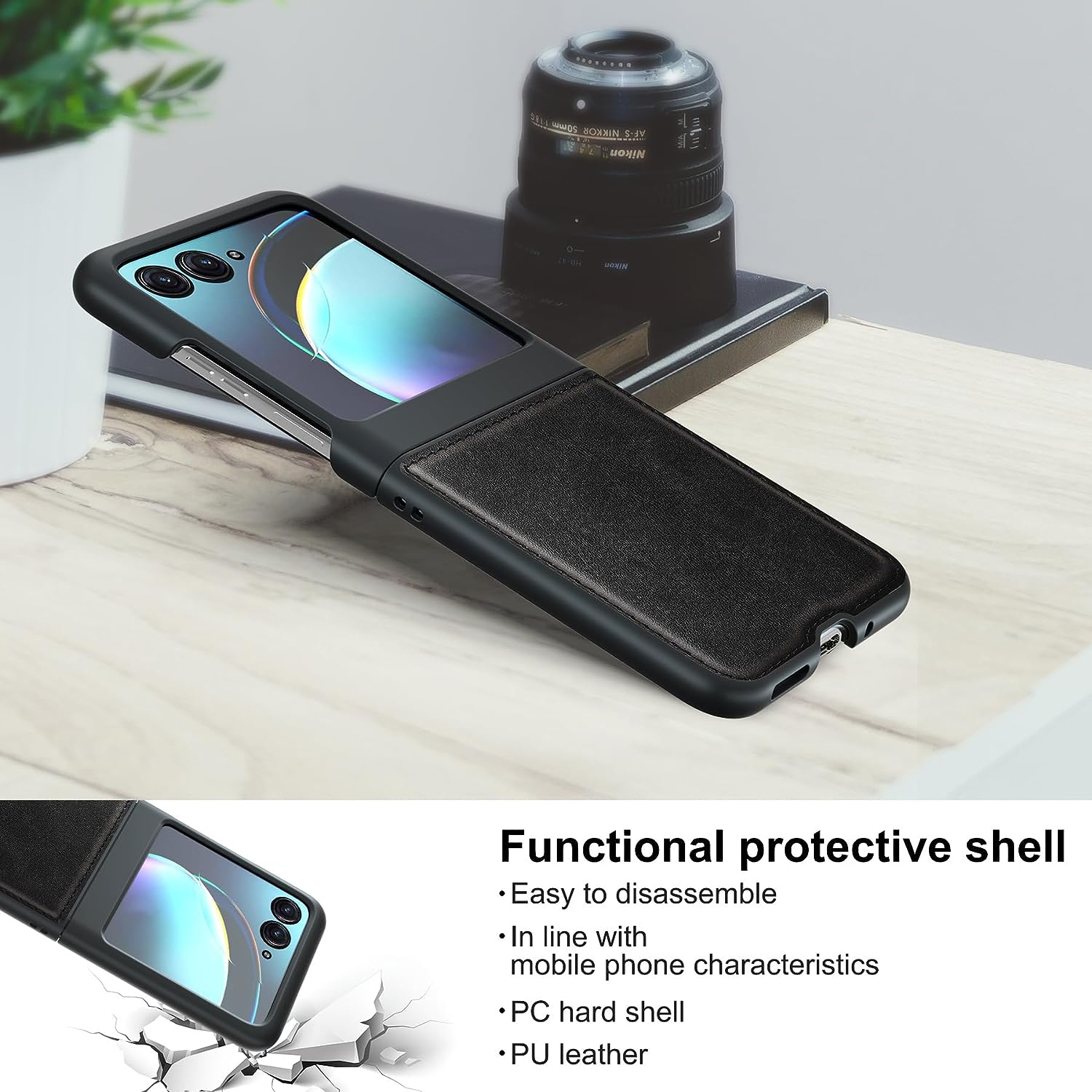 Étui en cuir pour Motorola Moto Razr+ Plus / Razr 40 Ultra (2023) Étui en cuir pour Motorola Moto Razr+ Plus / Razr 40 Ultra (2023)